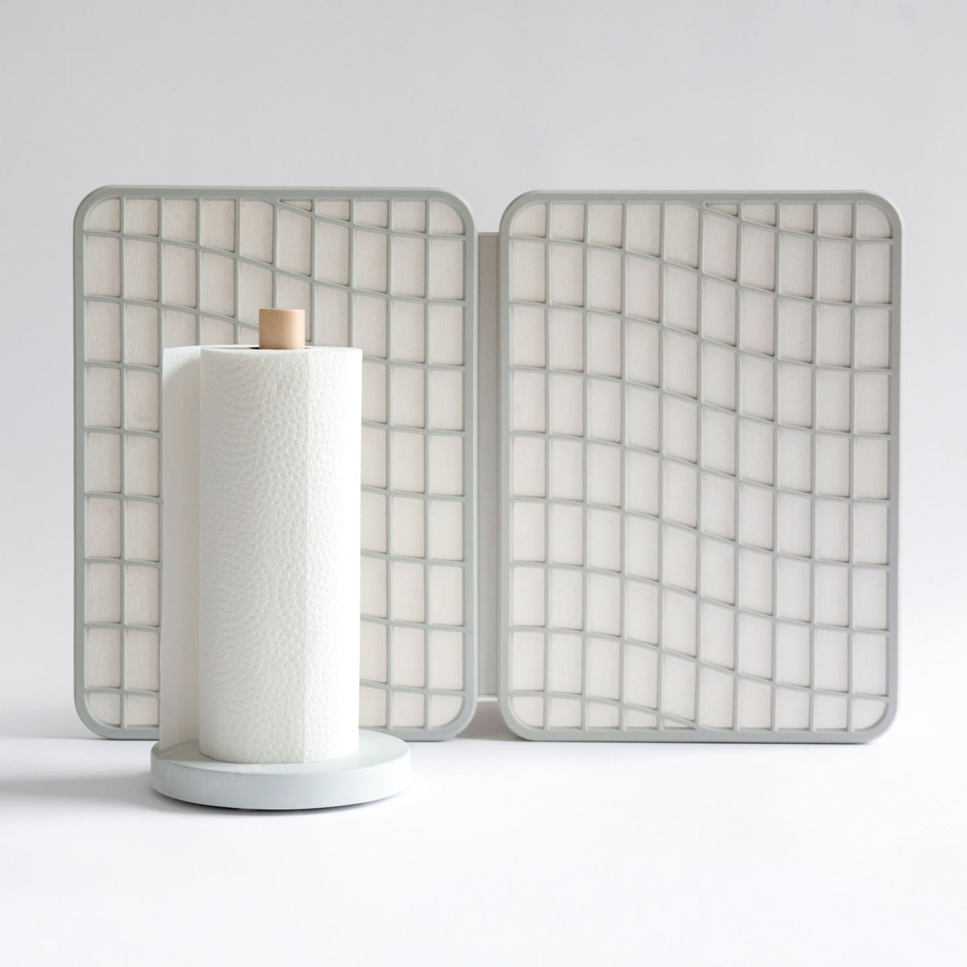 sandstone dish drying stone with paper towel holder as kitchen bundle