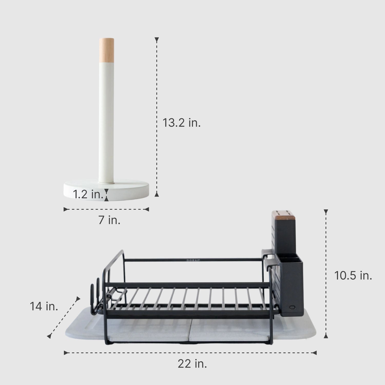 Paper Towel Holder + Dish Rack