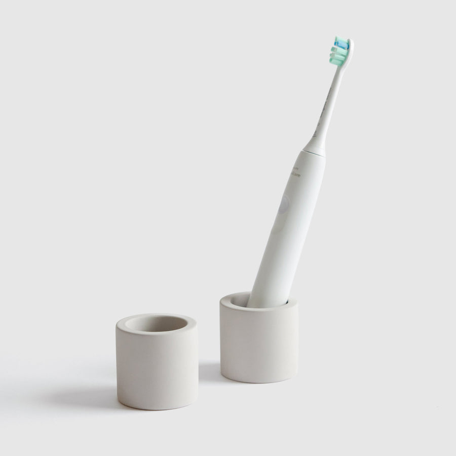 Electric Toothbrush Holder in Light Gray in a two-pack for additional savings. 