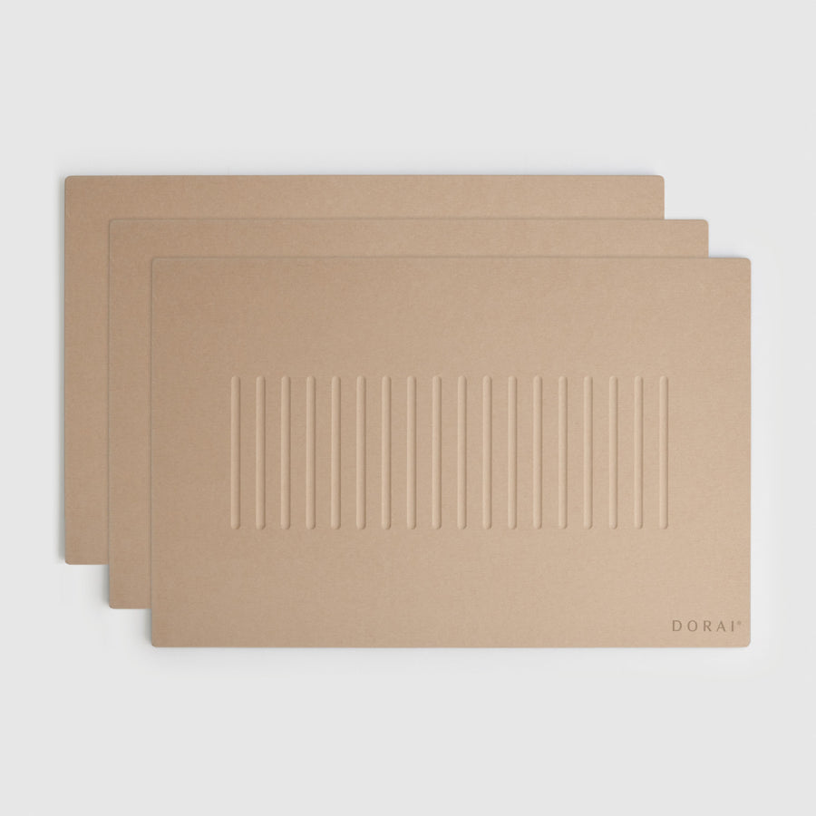 Clay Aspen Bath Stone three pack on white background. | Clay Collection Image