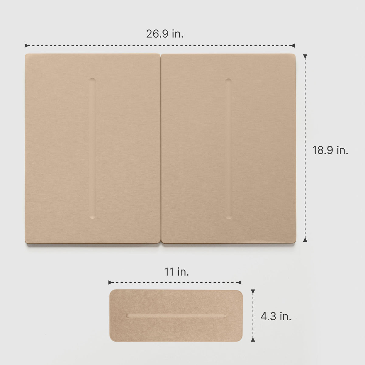 Clay Medium Bath Stone: 18.9" x 26.9"; Clay Stone Sink Caddy: 11" x 4.3"