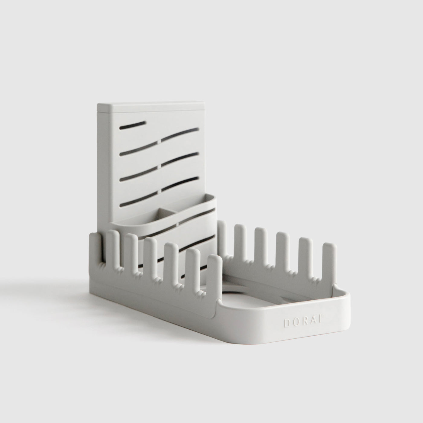 Dish Rack in Sandstone on white background.