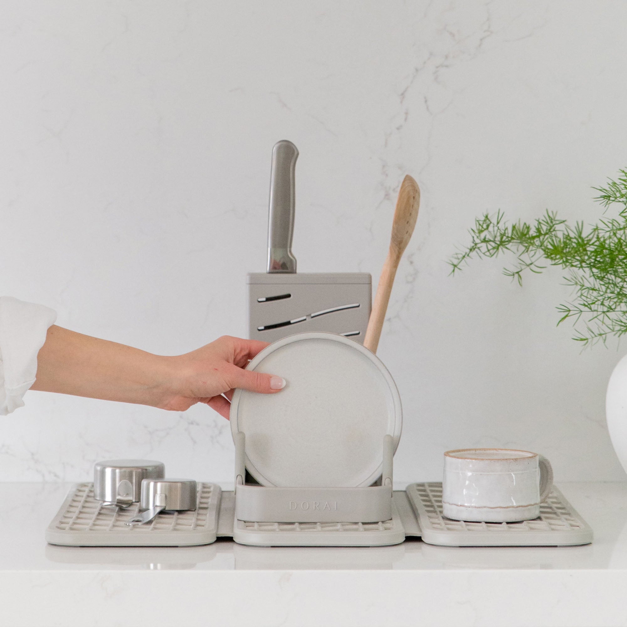 Sandstone Dish Rack on Sandstone Original quick-drying Dish Pad. 