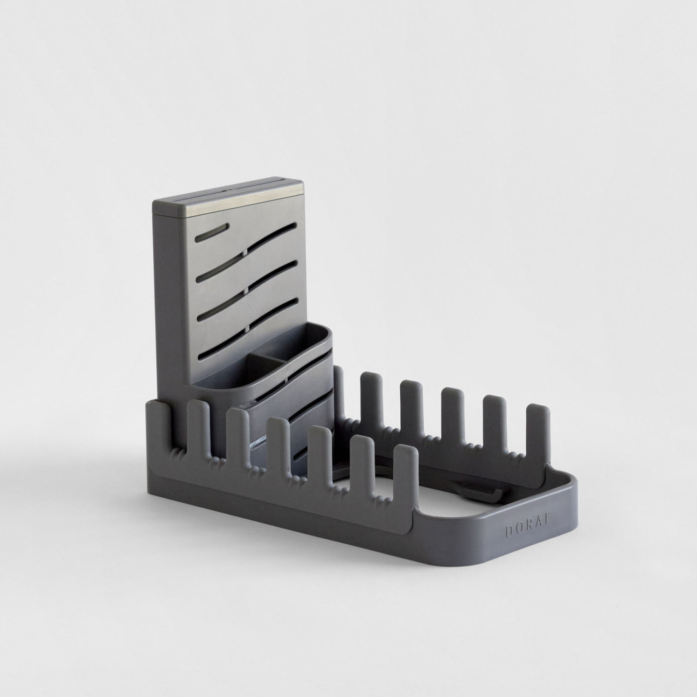 Slate Dish Pad Rack on white background.