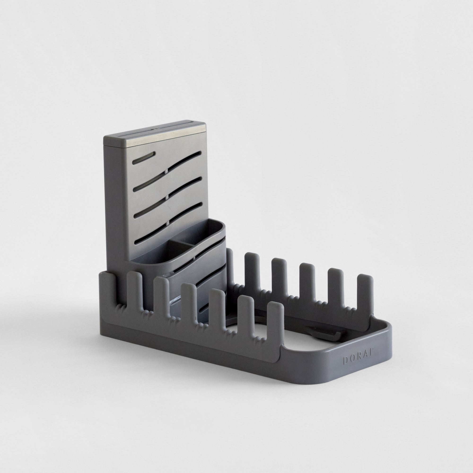 Slate Dish Pad Rack on white background.
