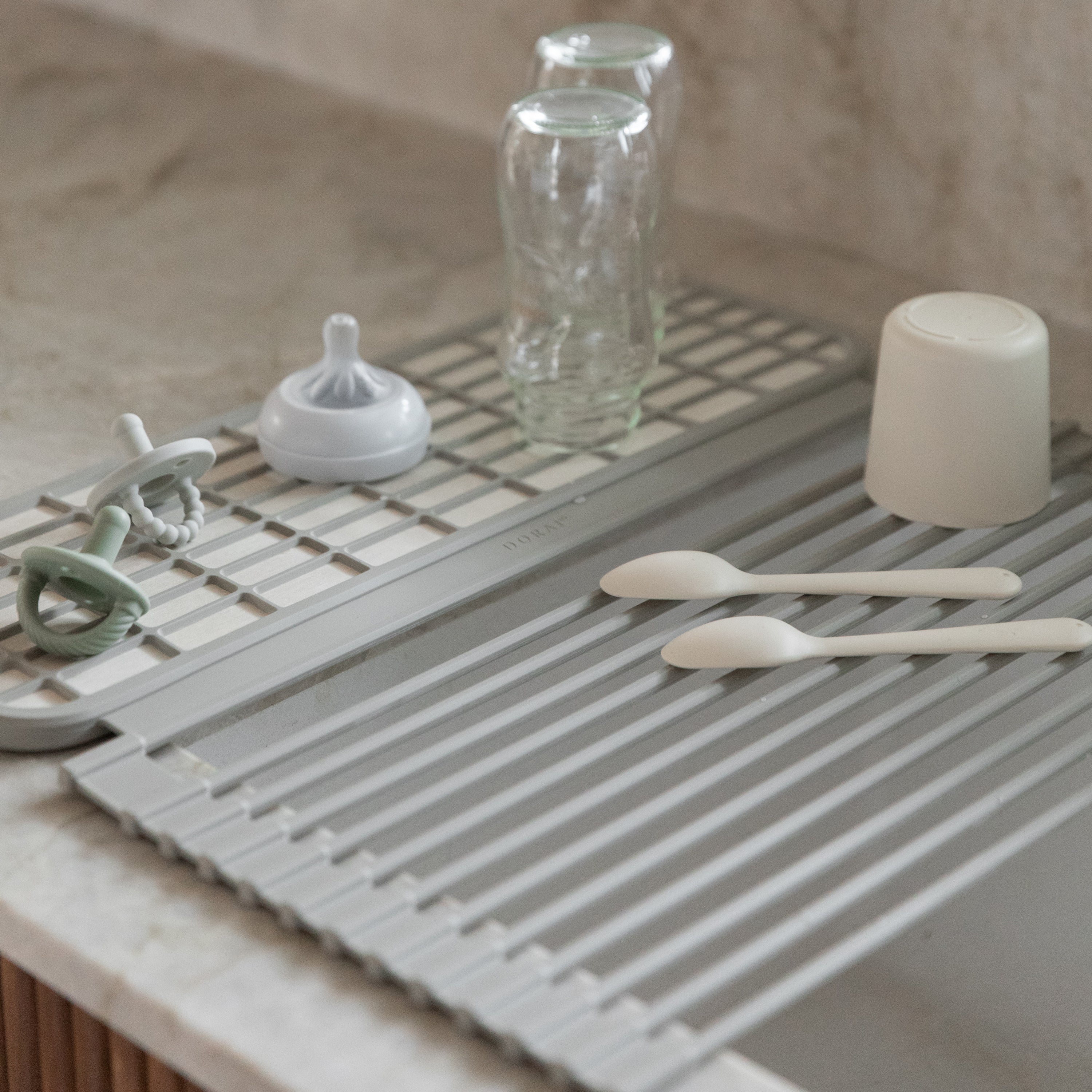 Over the Sink Dish Pad Sandstone Round Corners (Open Box)