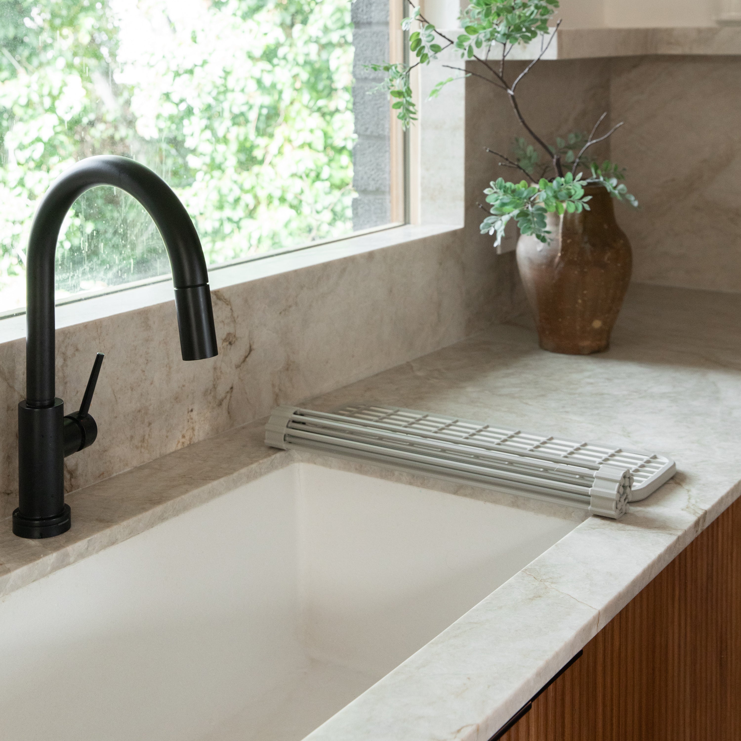 Over the Sink Dish Pad Sandstone Round Corners (Open Box)