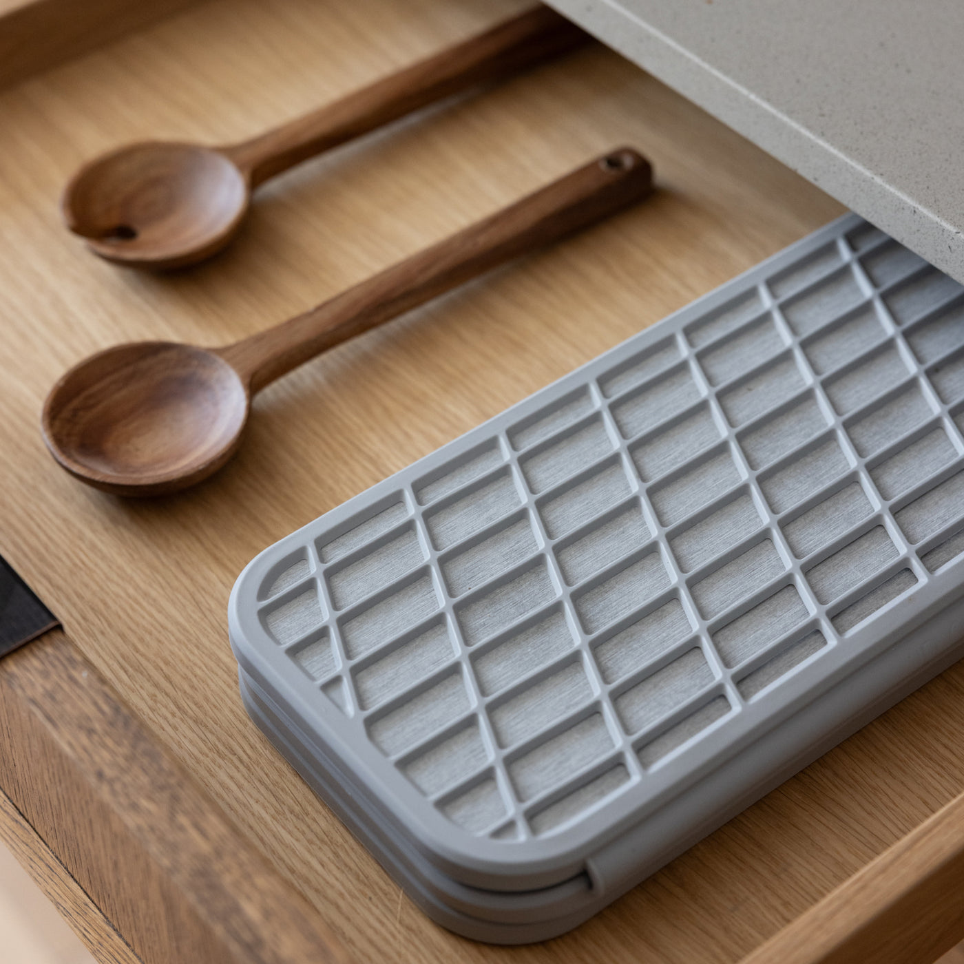 folded  dish pad in storage 