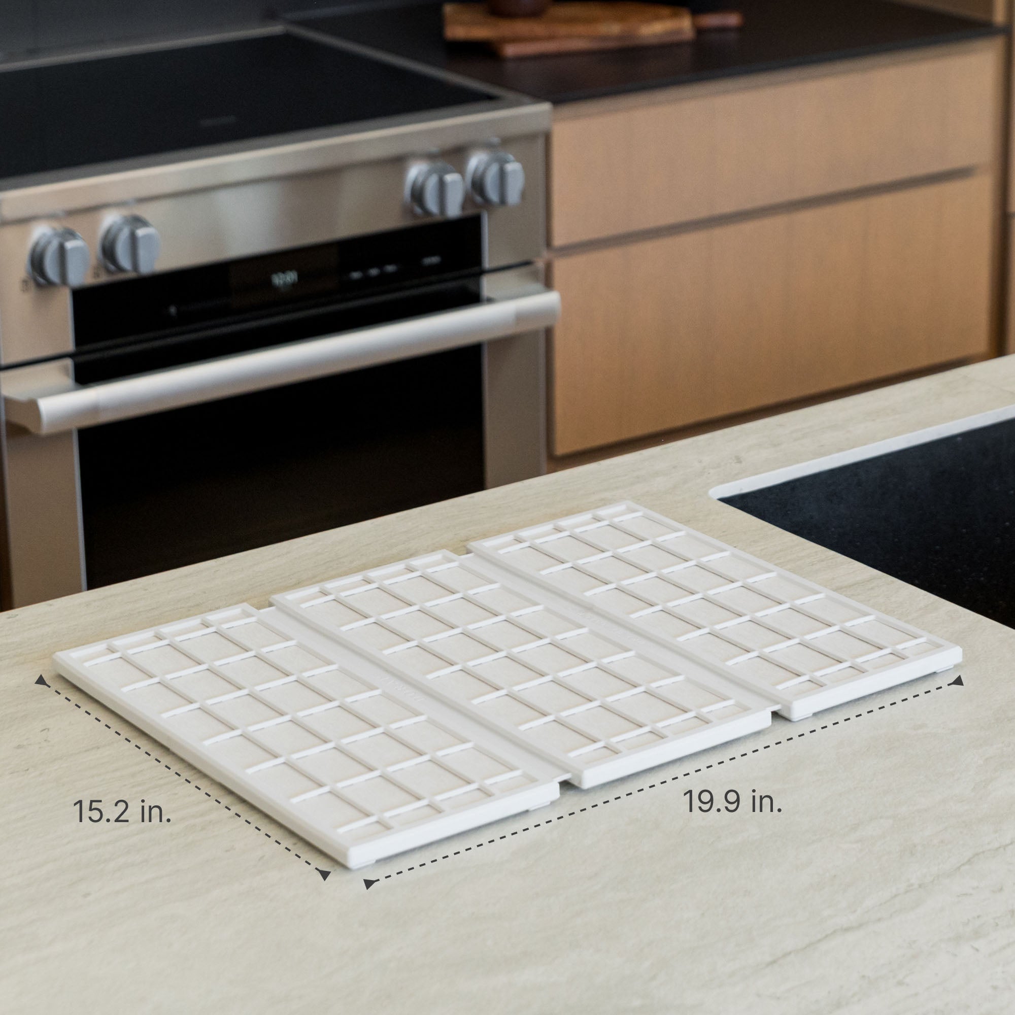 Ridge Dish Pad in Glacier: 15.2 x 19.9in