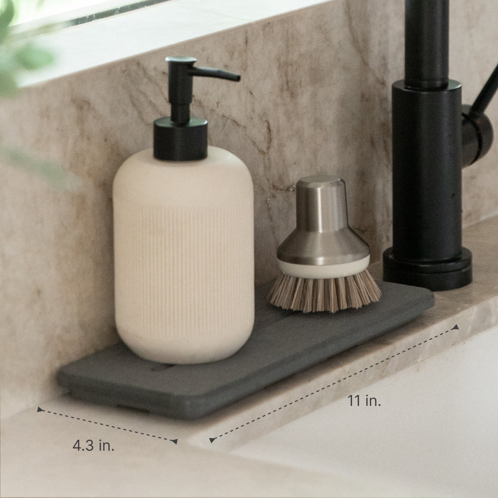 Ridge Dish Pad & Stone Sink Caddy