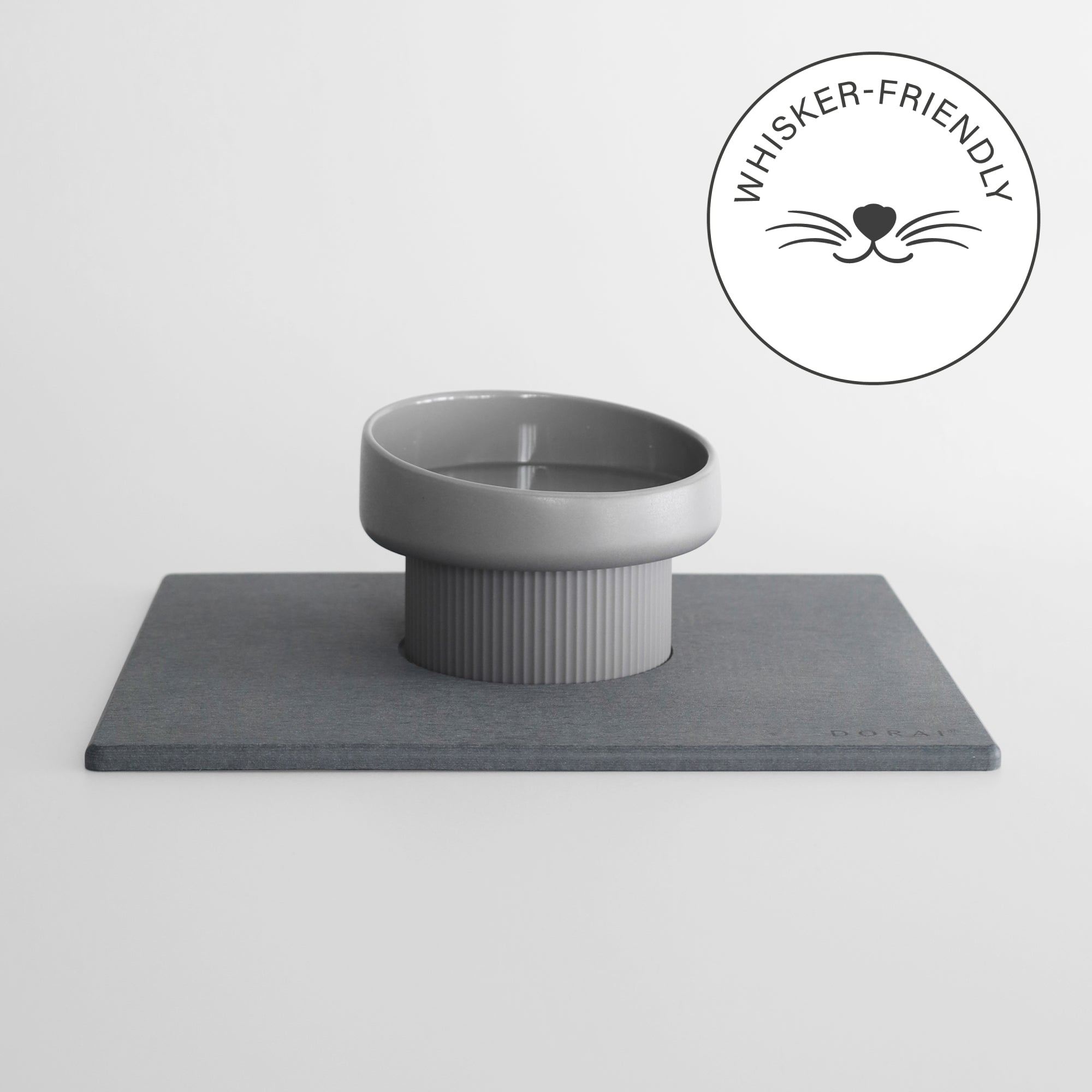 Elevated Cat Bowl Stone Base Dorai Home - Main Image