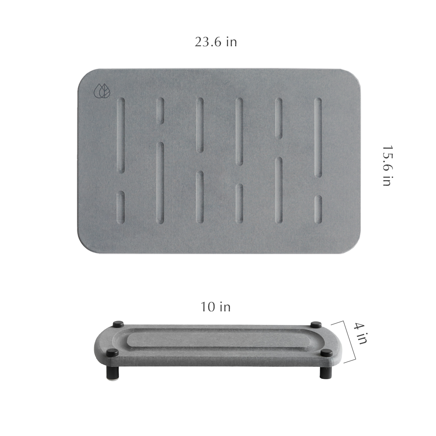 Rain Bath Stone™ Mat + Sink Caddy Bundle