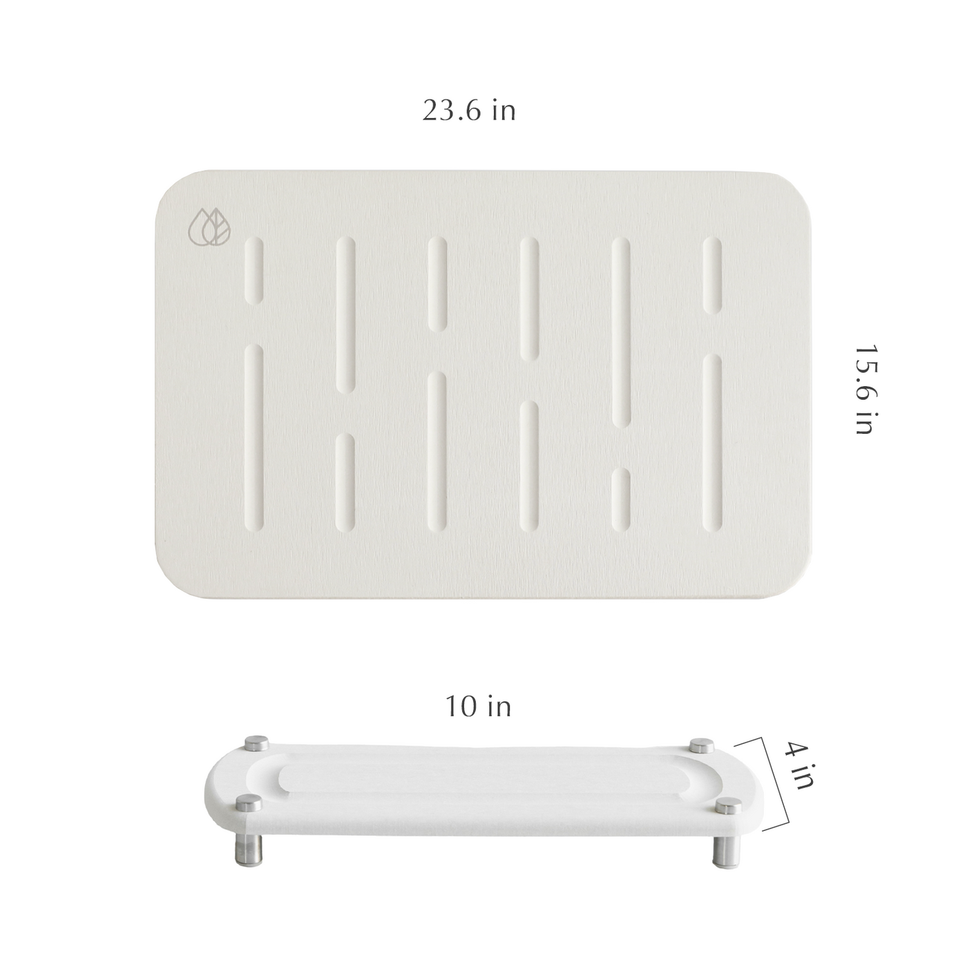 Rain Bath Stone™ Mat + Sink Caddy Bundle