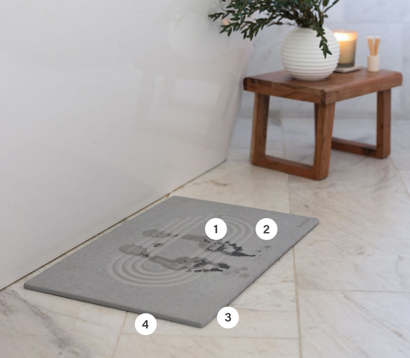 Original bath stone in Ash numbered 1-4