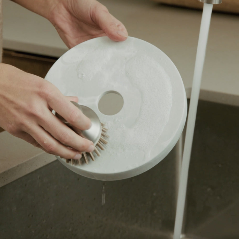 Scrub with gentle soap