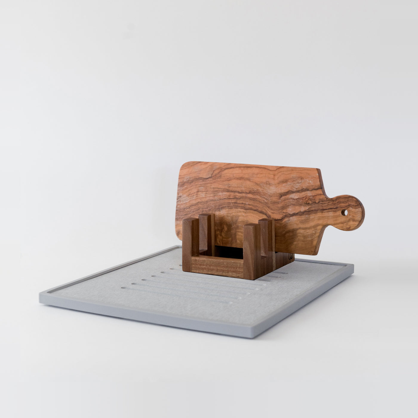 Dish Drying Stone + Cutting Board Holder