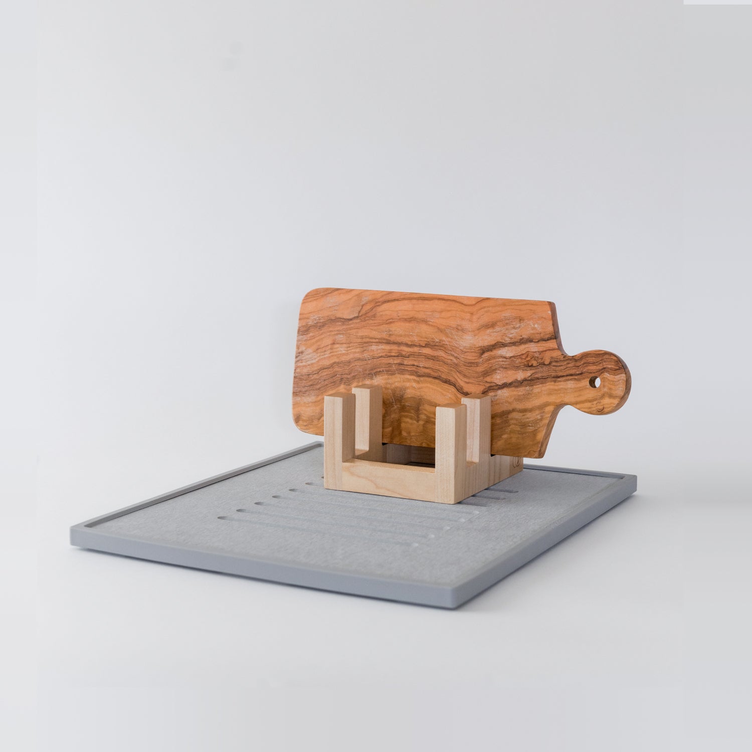 Dish Drying Stone + Cutting Board Holder