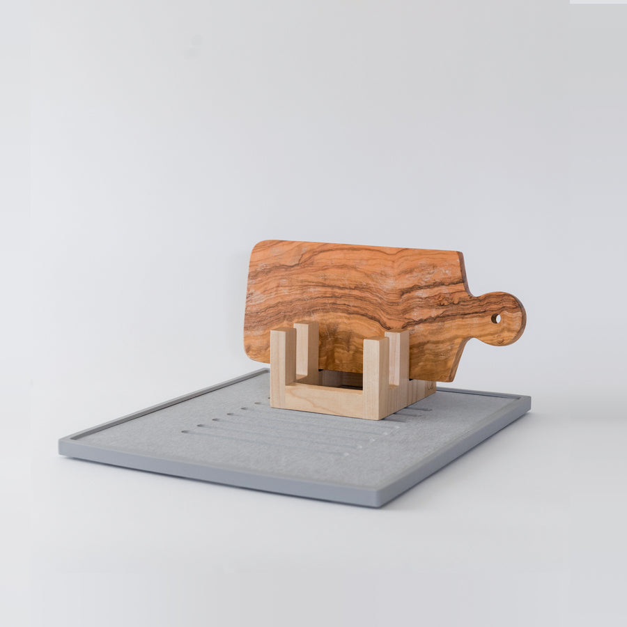 Dish Drying Stone + Cutting Board Holder