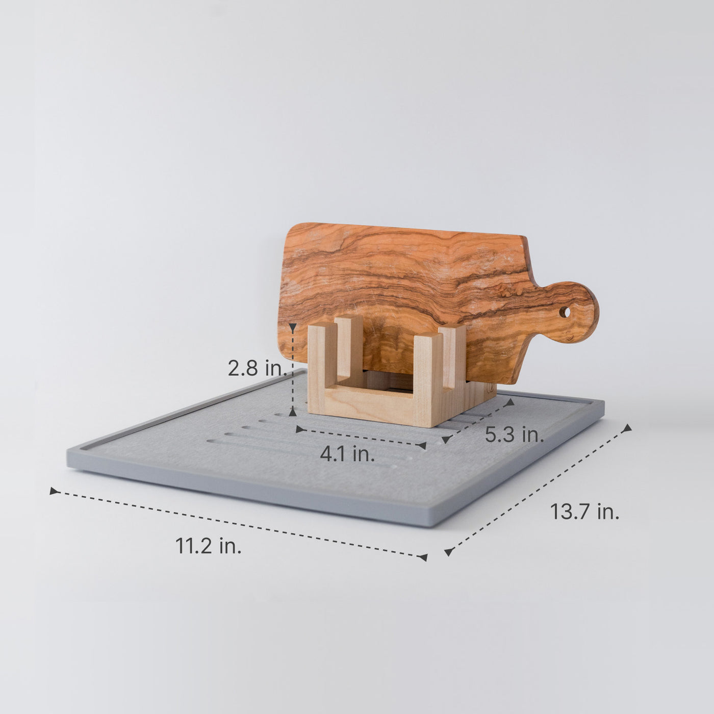 Dish Drying Stone + Cutting Board Holder