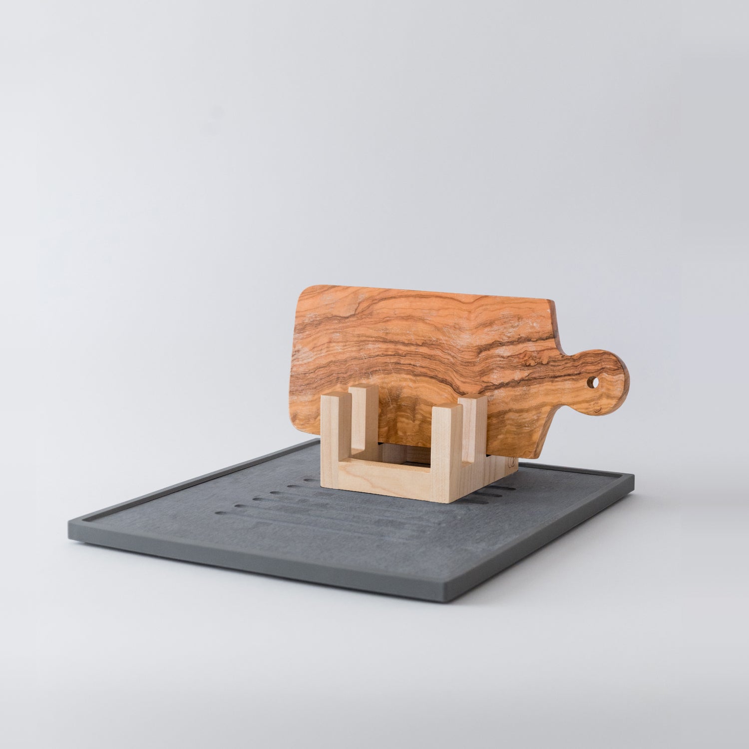 Dish Drying Stone + Cutting Board Holder