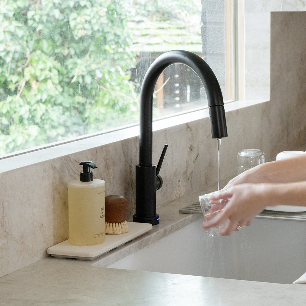Dorai Home Bath Stone Mat and Stone Sink Caddy - Thumbnail 5