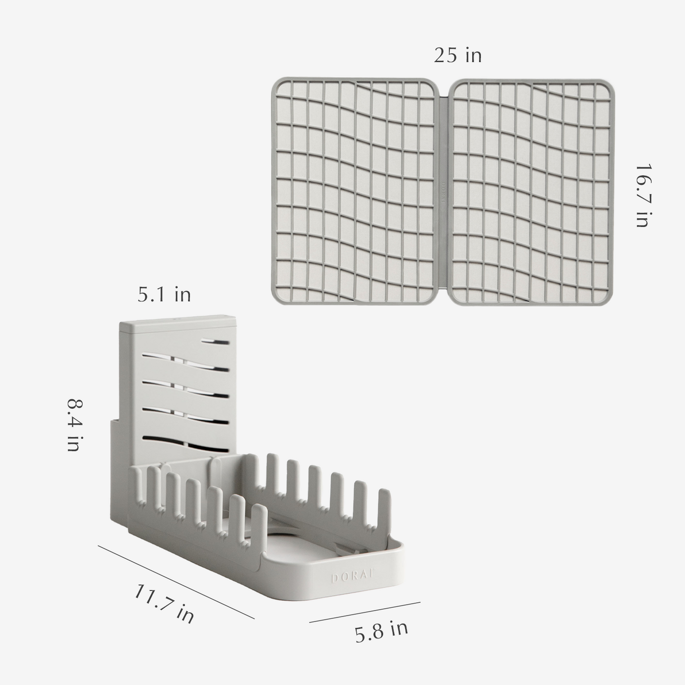 dimensions of light grey kitchen products