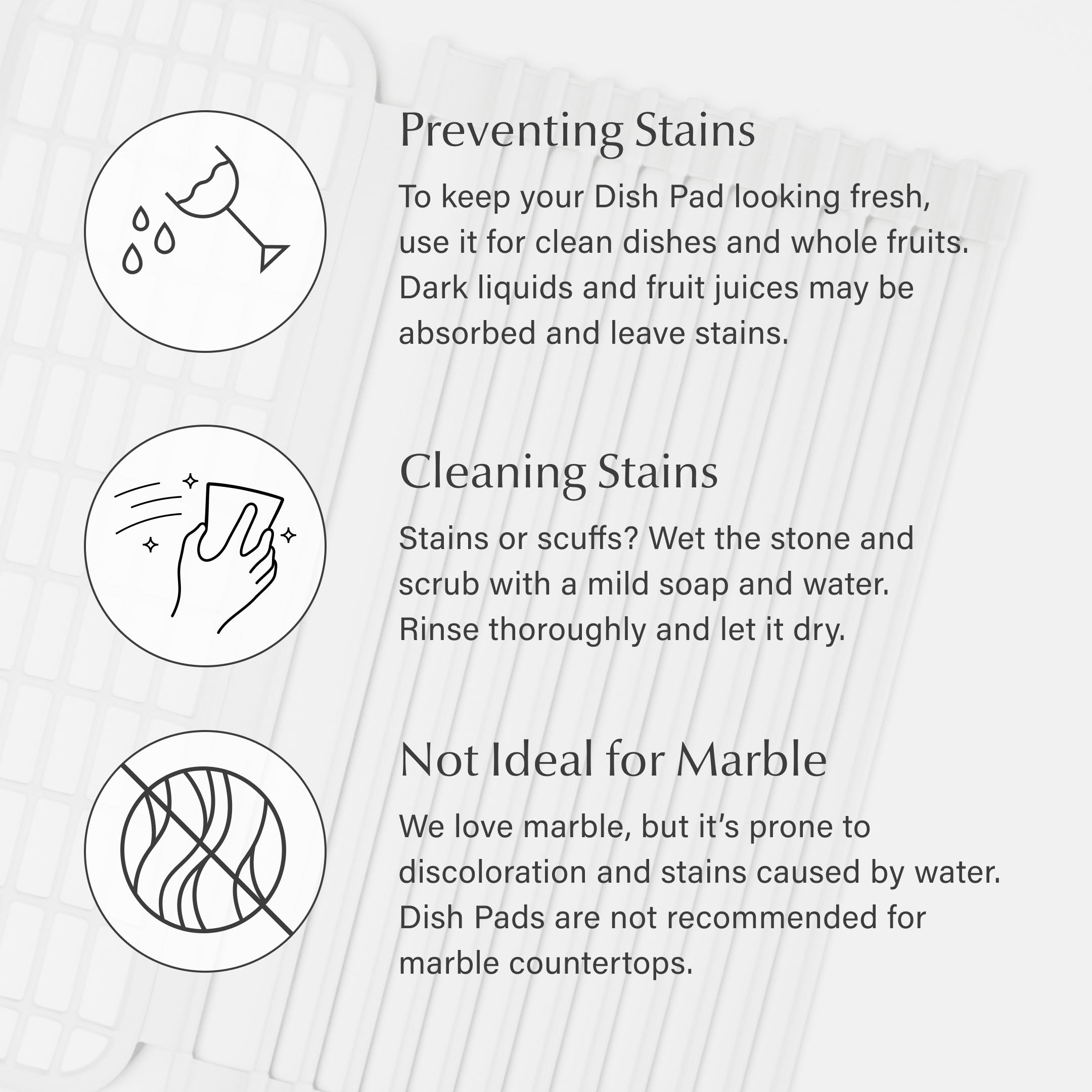 Over the Sink Dish Pad + Stone Sink Caddy Bundle