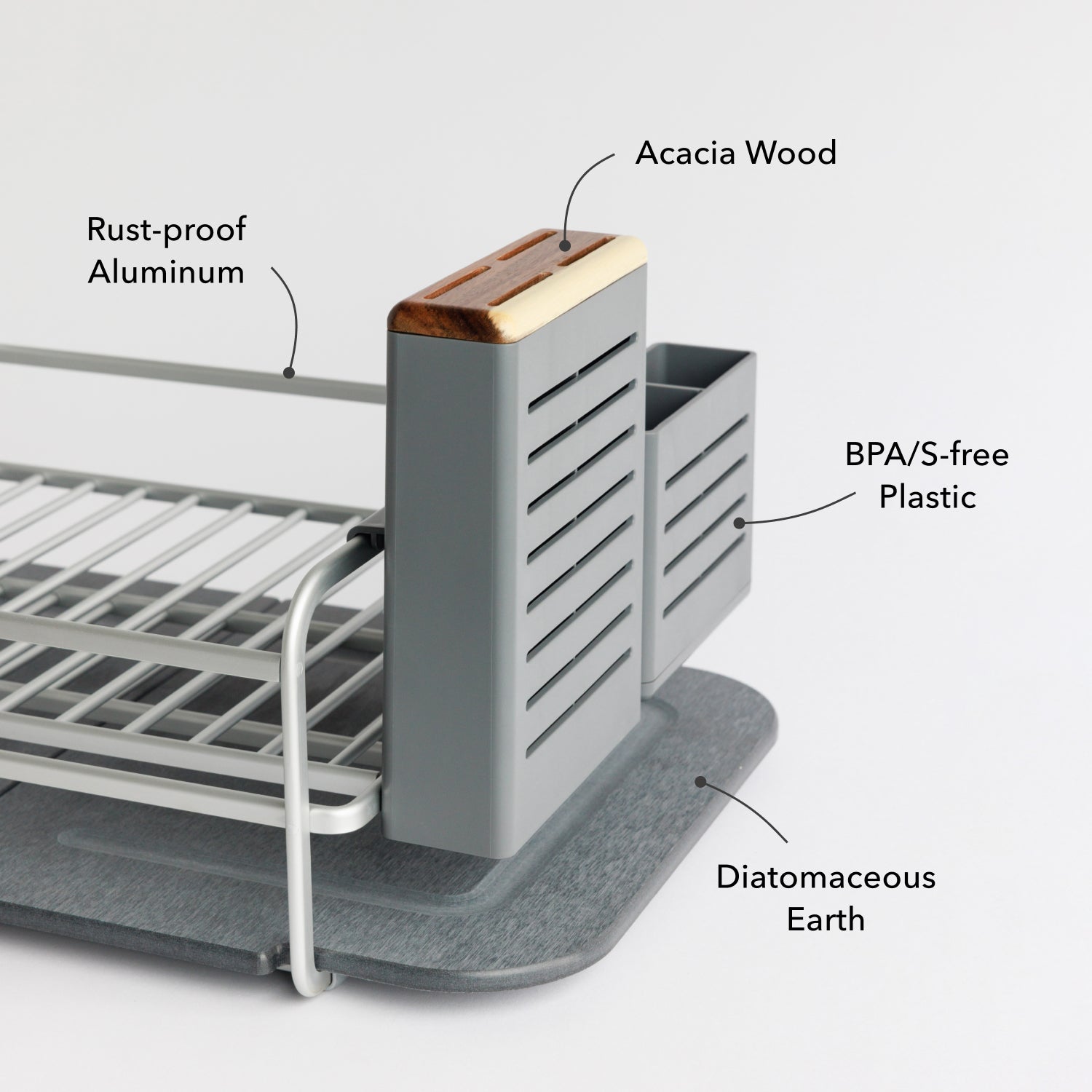 knife holder and utensil holder on dish rack