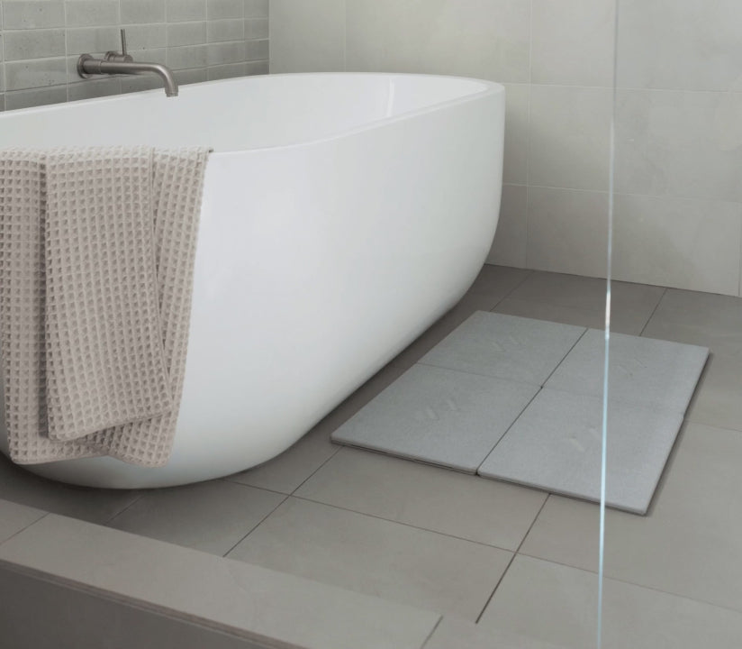 Three layouts for large bath stone in alta. 