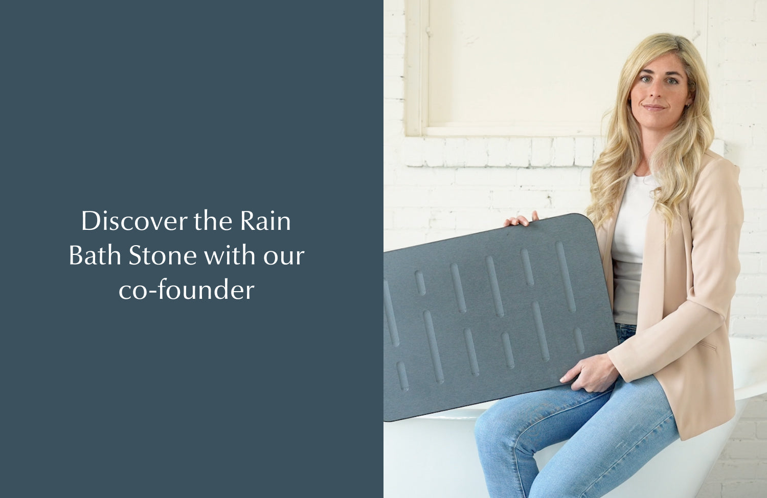 founder with bath stone in bathroom