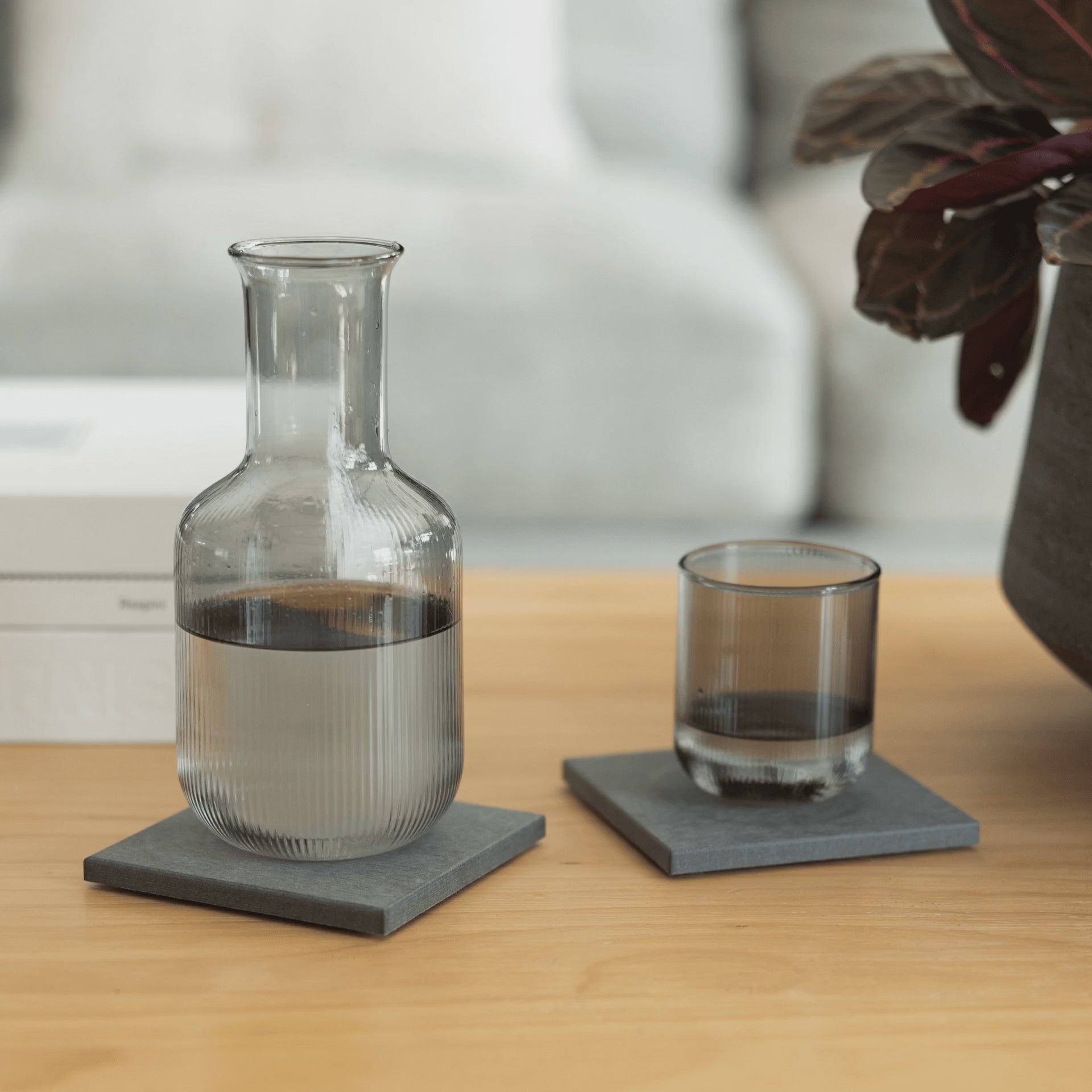 Large Slate Coasters fit a variety of cup sizes. 