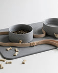 Dog Bowls + Stone Base