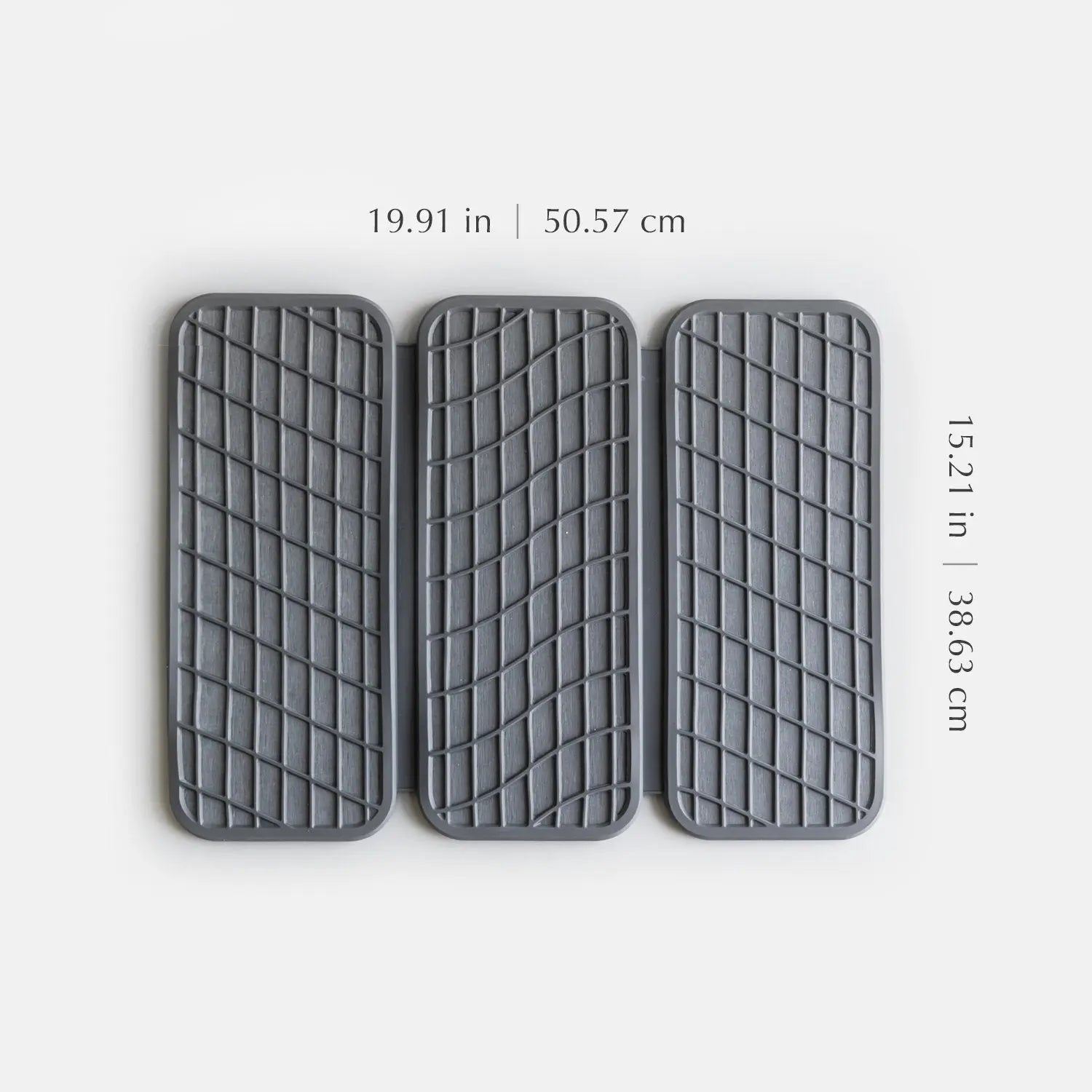 slate dish pad dimensions 19.91 inches by 15.21 inches (50.57cm by 38.63 cm)