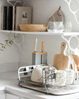 Dorai Dish Rack in kitchen with dishes