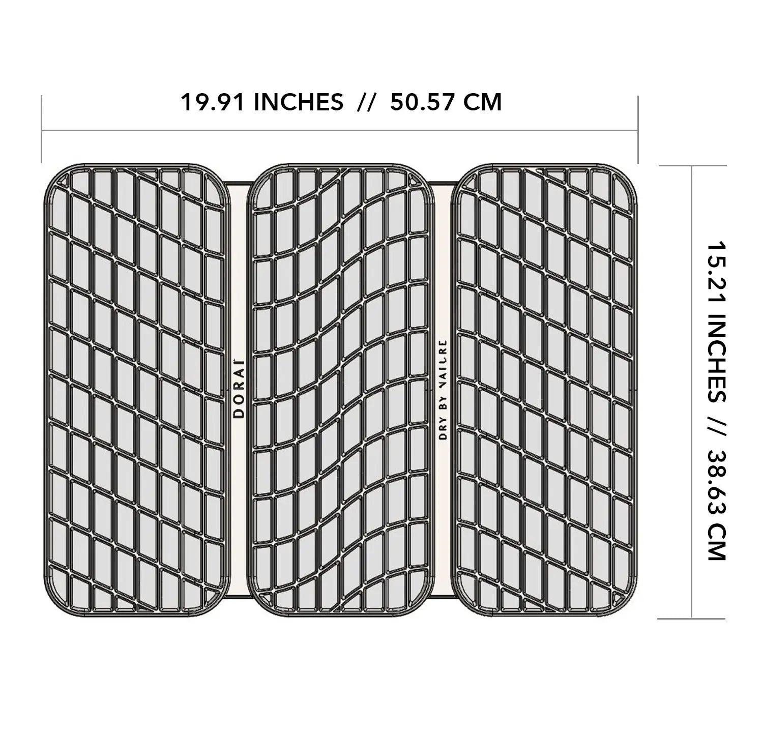 Dorai Dish Pad top dimensions