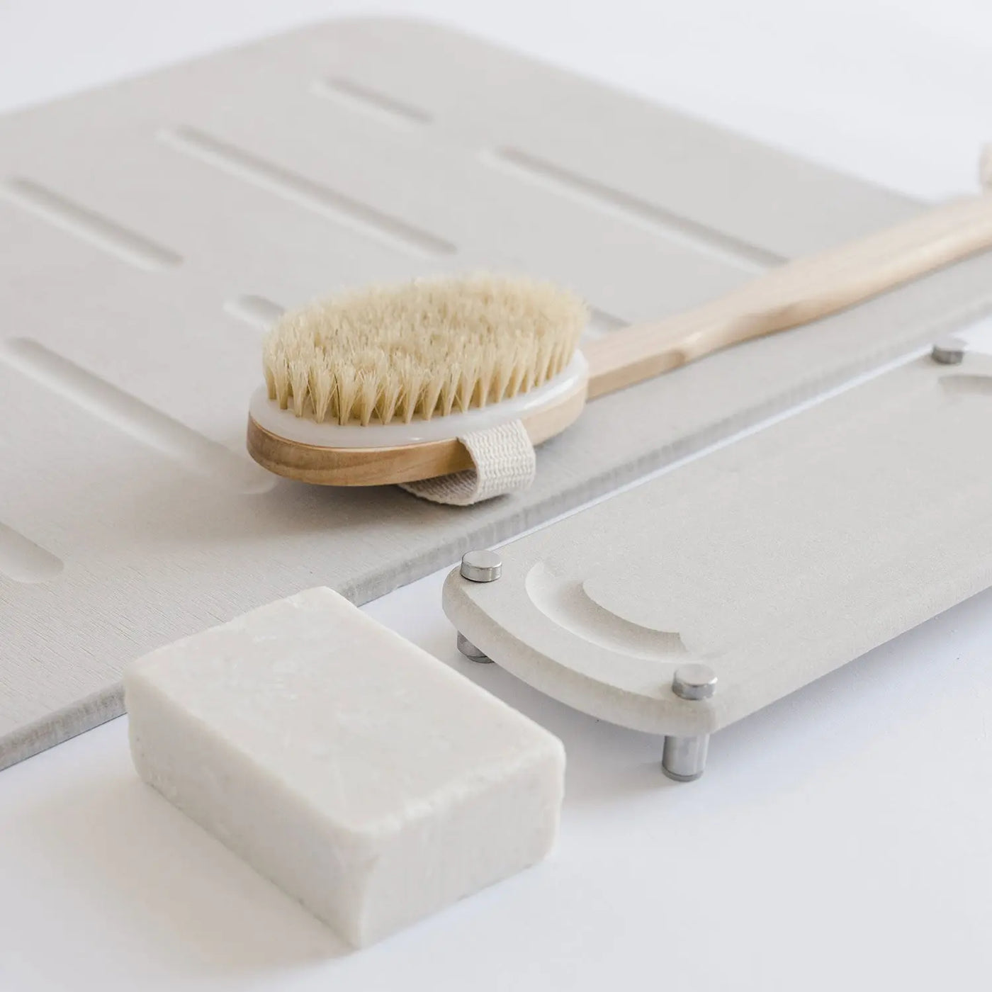 Rain Bath Stone™ Mat + Sink Caddy Bundle